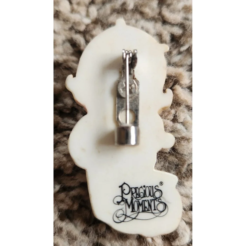 Precious Moment Angel Heart Brooch Pin You Are Always There For Me Vintage Resin